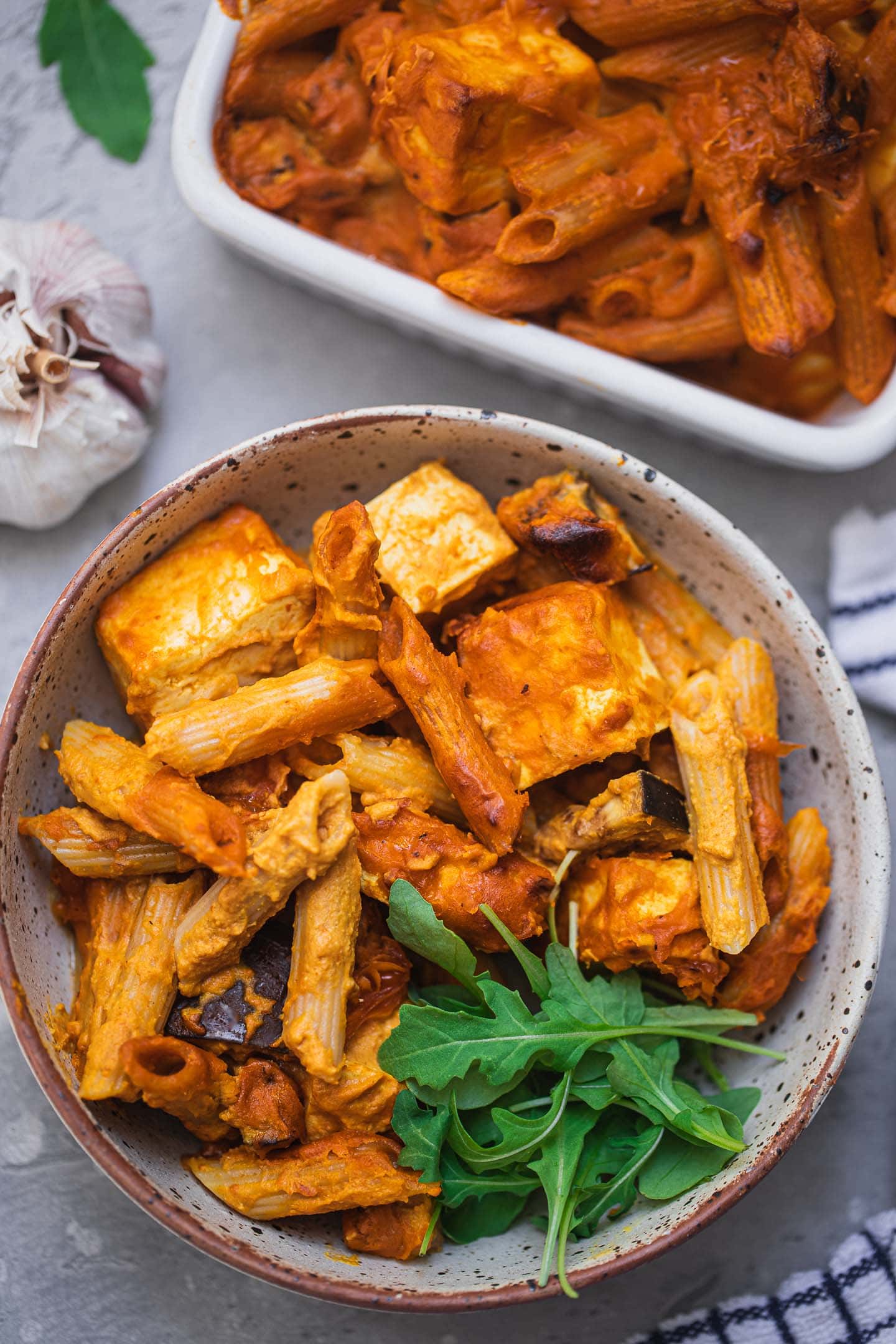 Simple Vegan Pasta Bake With Tofu Gluten Free Earth Of Maria