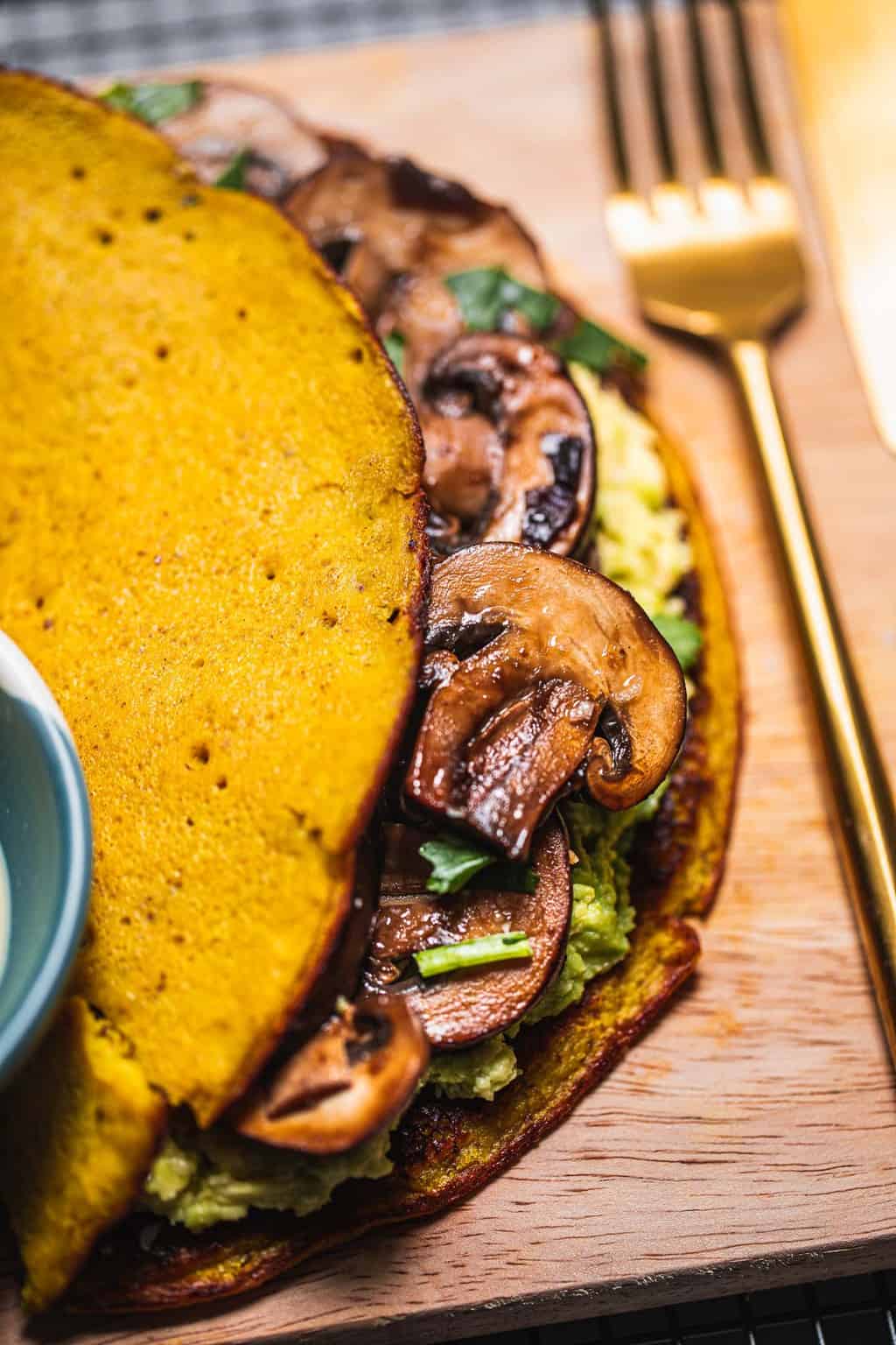 How To Make A Chickpea Omelette With Tamari Mushrooms