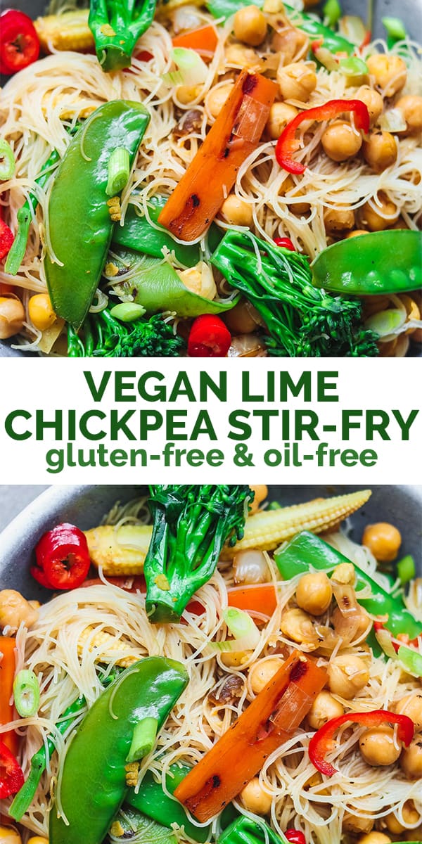 Vegan lime chickpea stir-fry