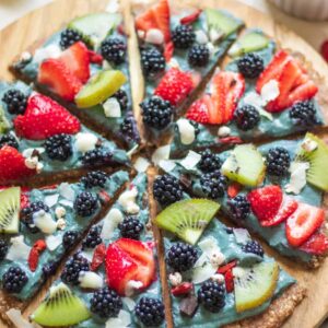 No bake blackberry dessert pizza vegan gluten free