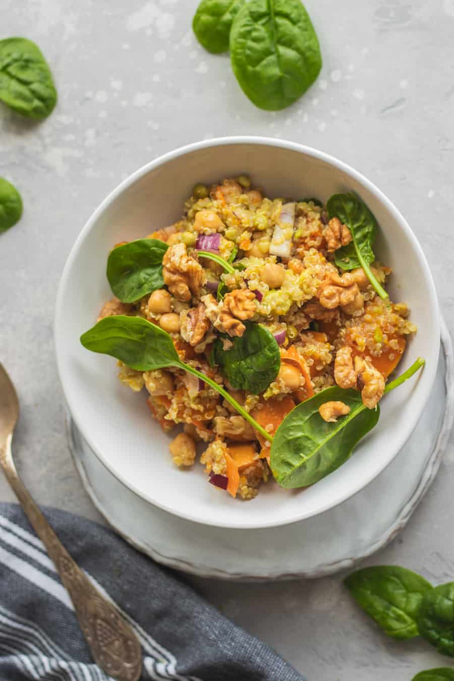 Chickpea Quinoa Salad With Pumpkin (Glutenfree Vegan) Earth of Maria