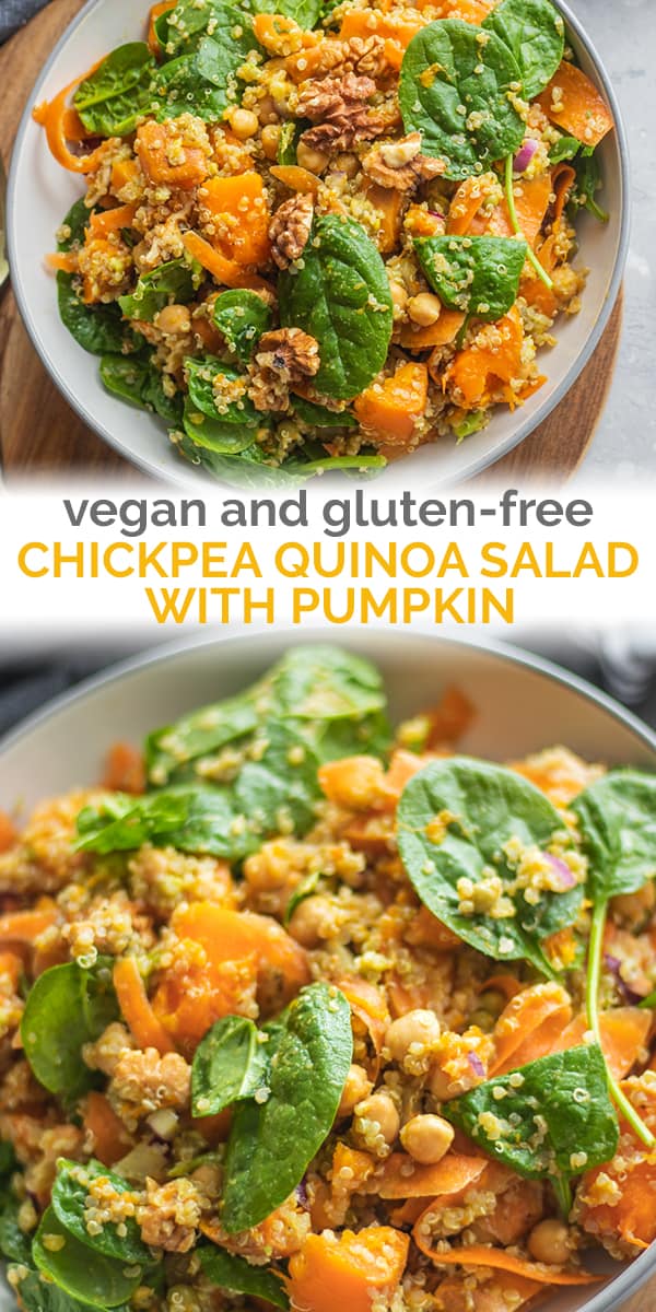 Chickpea quinoa salad with pumpkin Pinterest