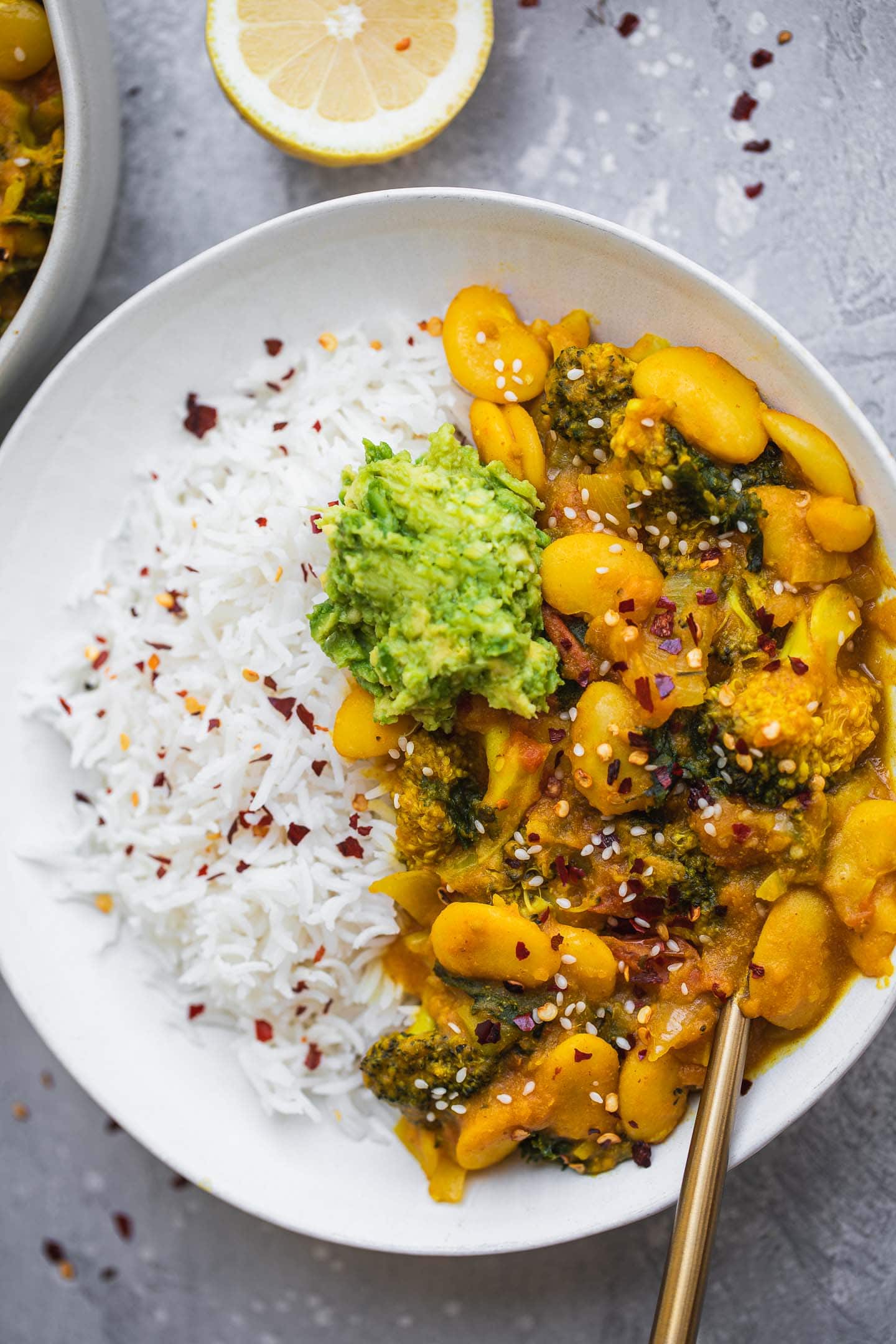 Vegan butter bean sweet potato stew