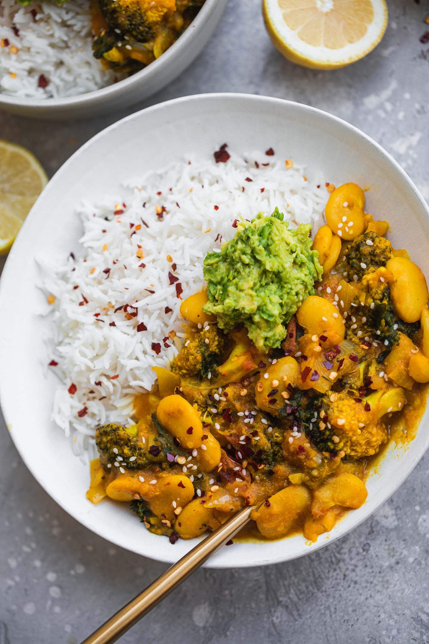 Vegan butter bean sweet potato stew