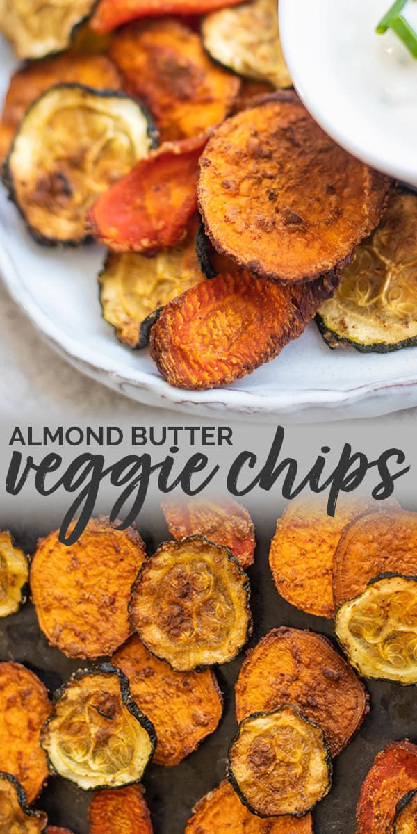 Almond butter veggie chips Pinterest