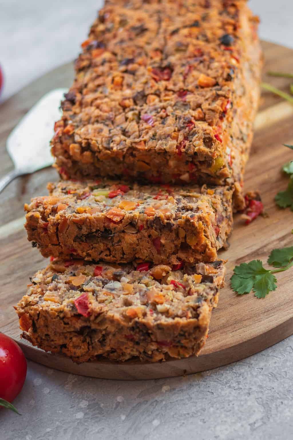 Easy Vegan Lentil Loaf (Gluten-free & Oil-free) - Earth of Maria