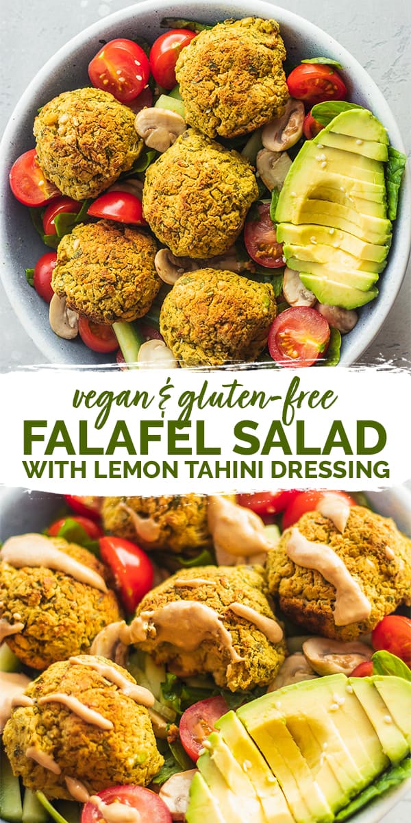 Vegan Falafel Salad With Tahini Dressing | Earth of Maria