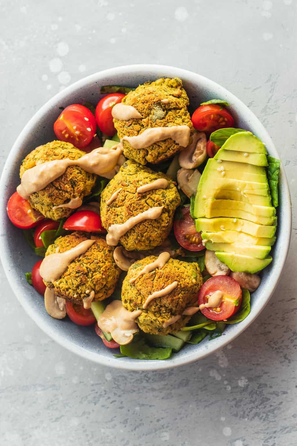 Falafel Salad With Tahini Dressing