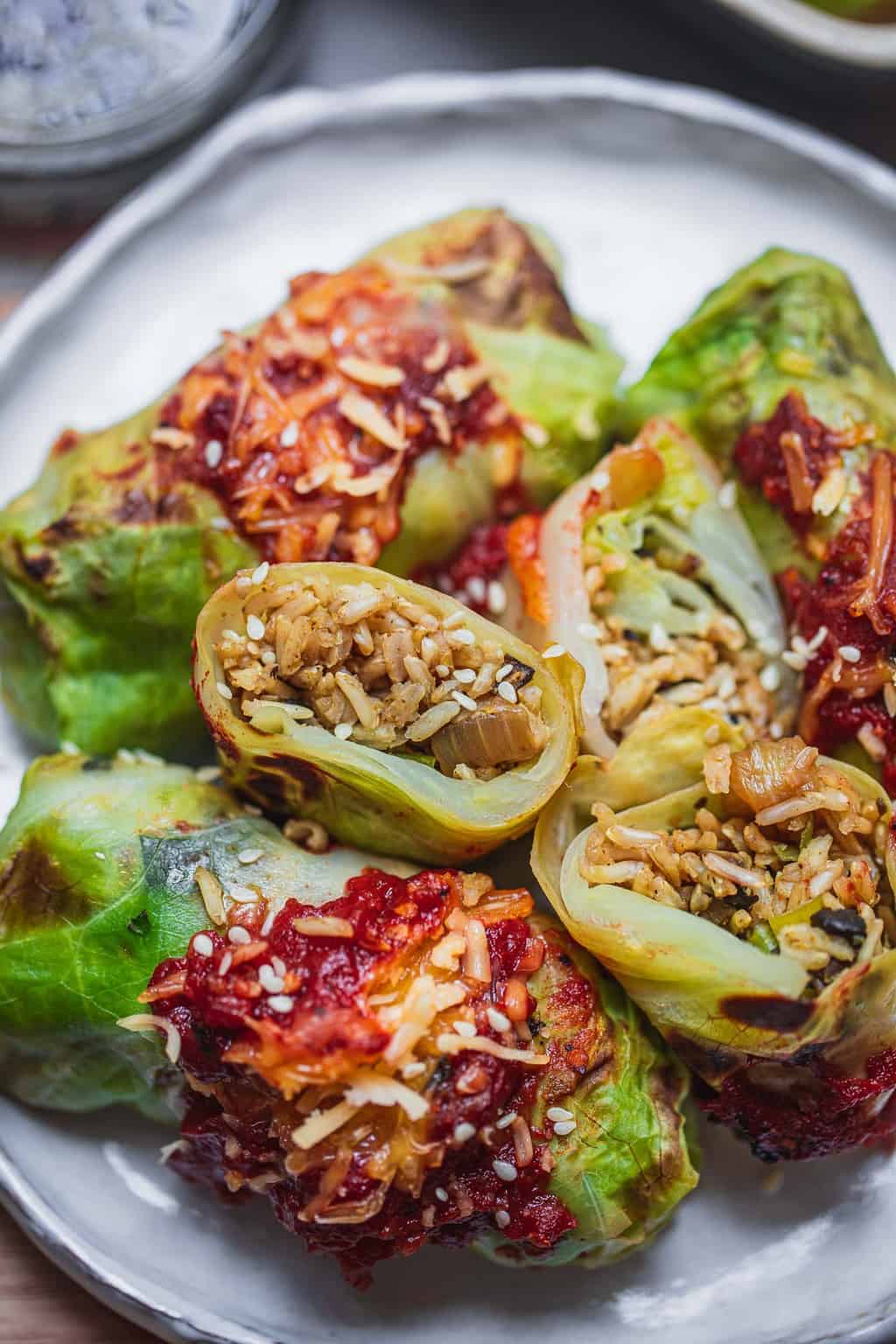 Vegan Stuffed Cabbage Rolls Recipe | Earth of Maria