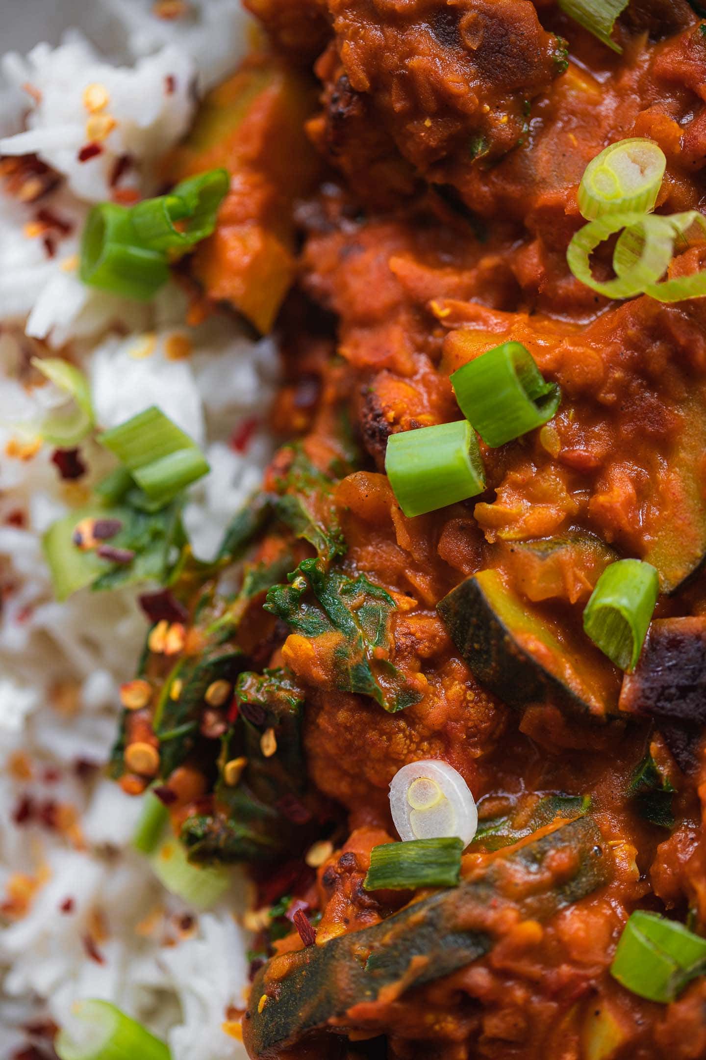 Cauliflower Dahl with red lentils