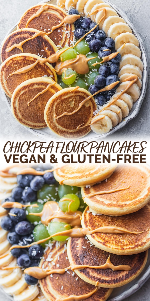 Chickpea flour pancakes vegan gluten-free Pinterest