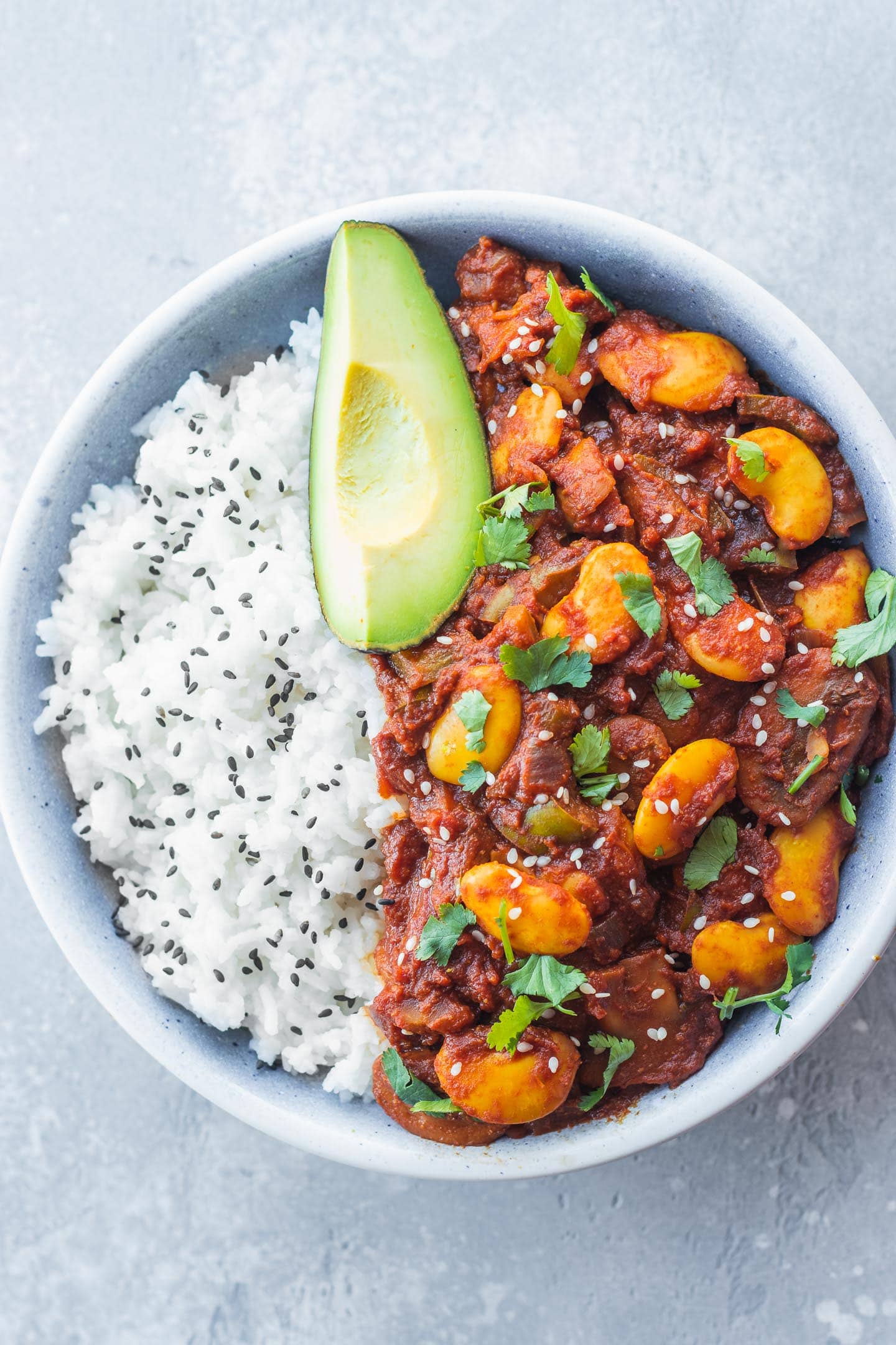 Vegan chili recipe with butter beans gluten-free
