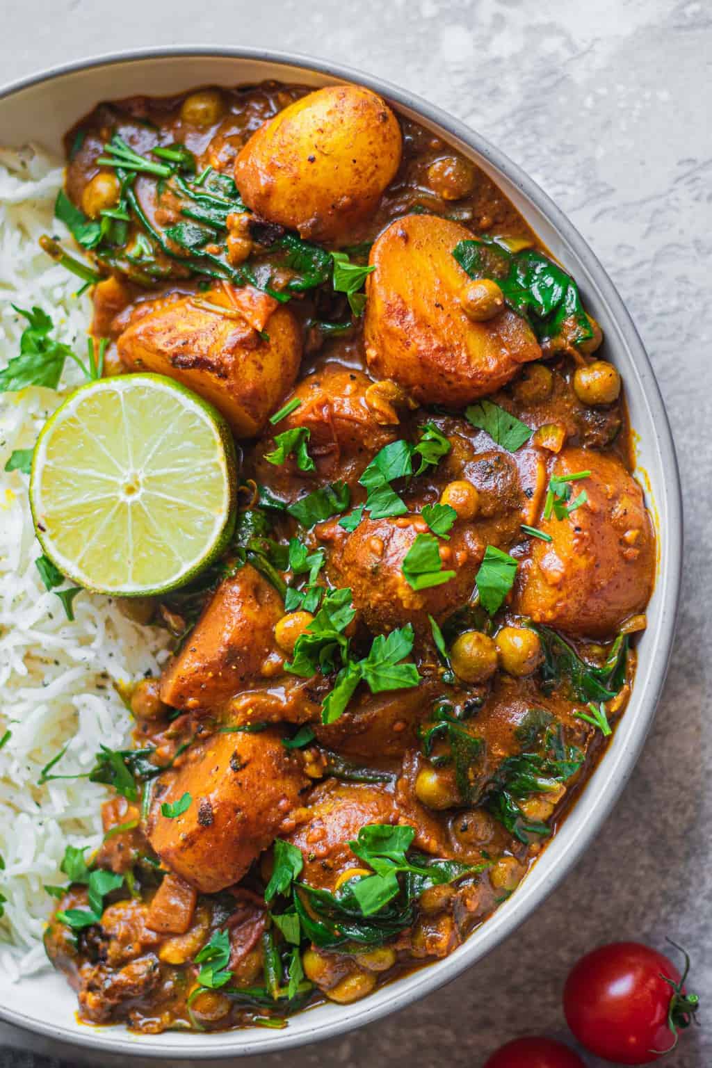 Easy vegan potato curry