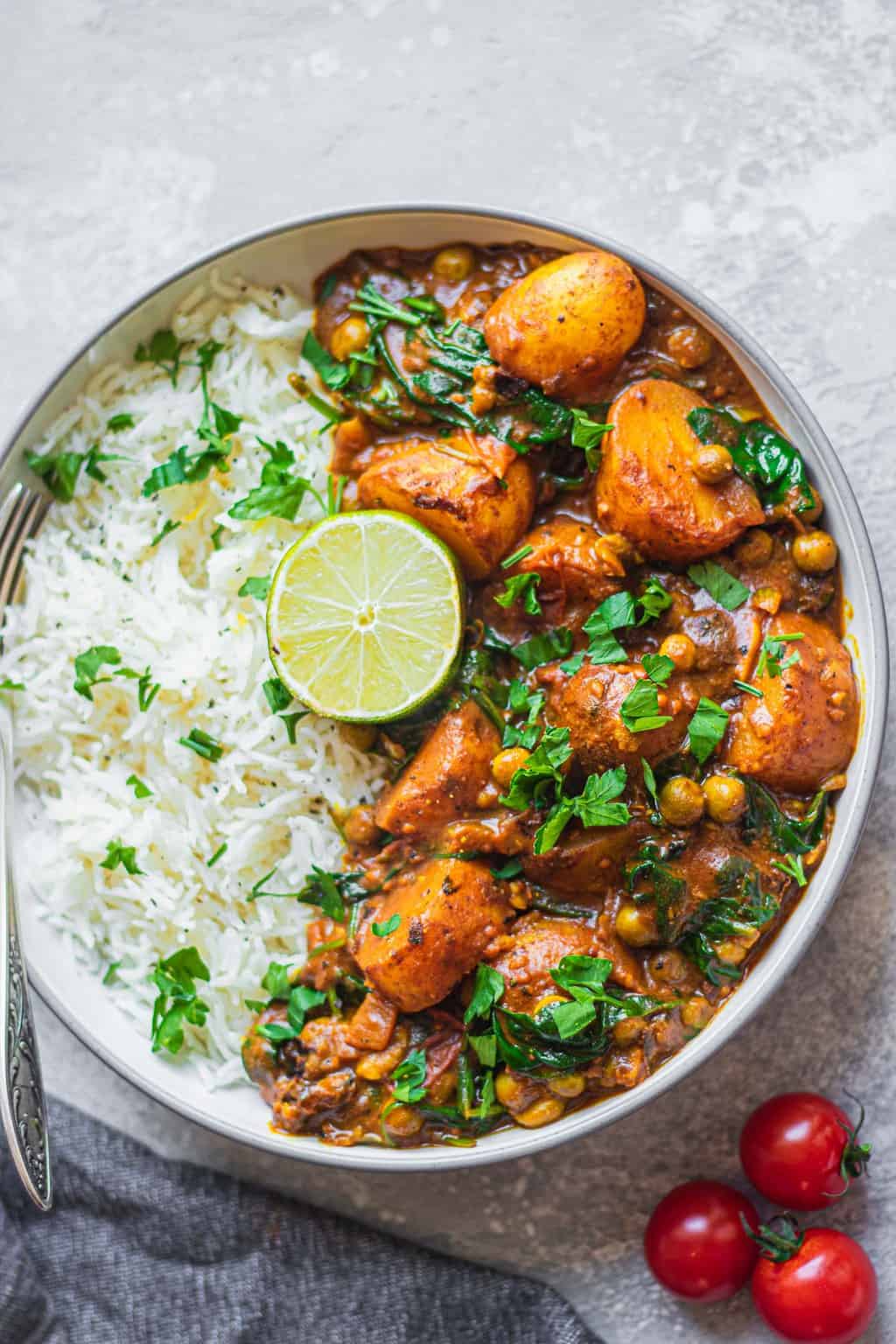 Easy vegan potato curry