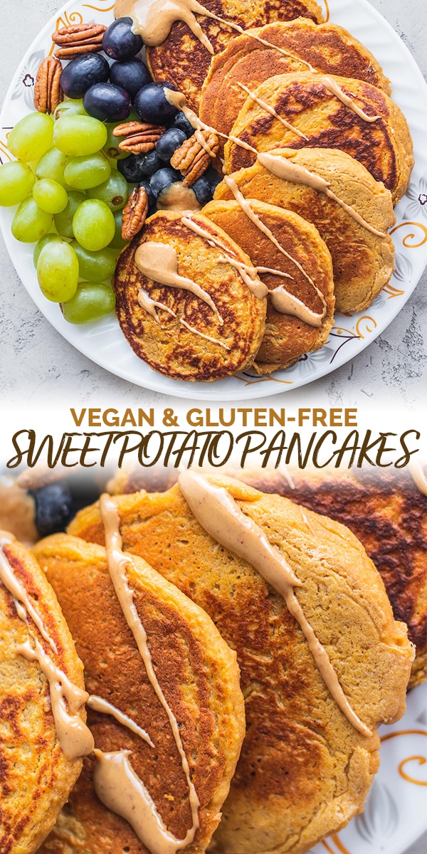 Vegan sweet potato pancakes gluten-free Pinterest