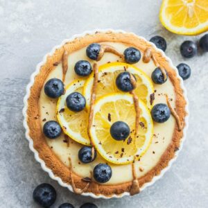 Gluten-free vegan lemon tart