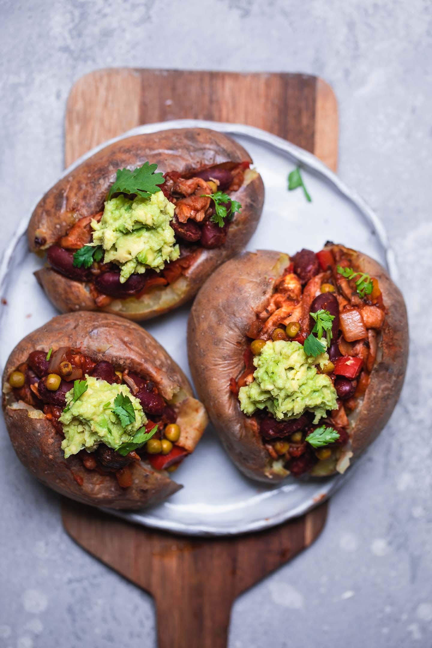 Spicy Kidney Bean Baked Potatoes