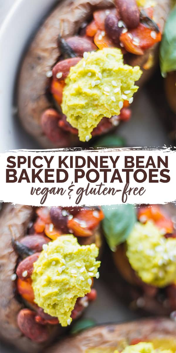 Spicy Kidney Bean Vegan Baked Potatoes Pinterest