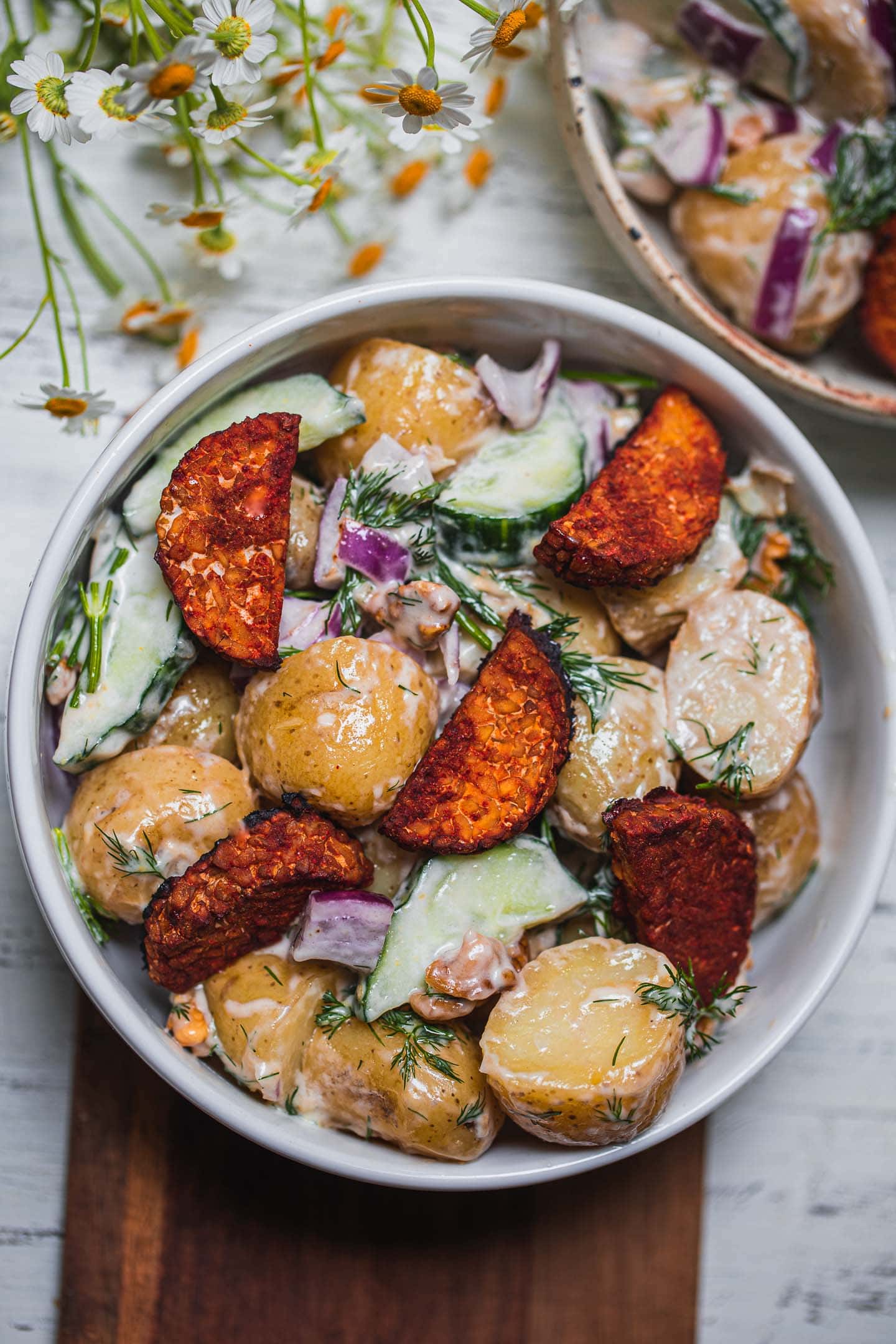 Vegan Potato Salad With Smoky Tempeh