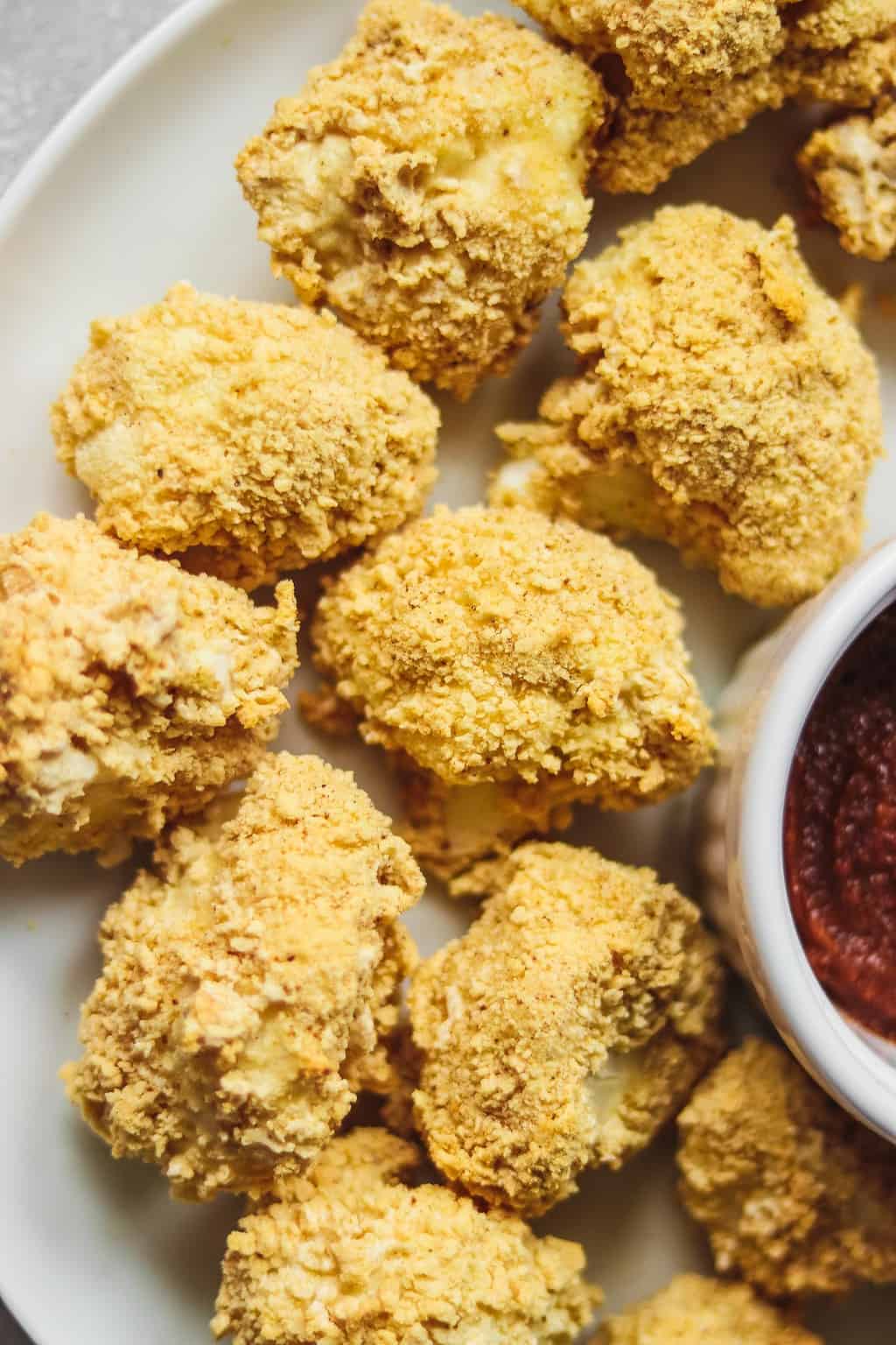 Vegan Cauliflower Wings With Almond Dip (Baked) | Earth of Maria