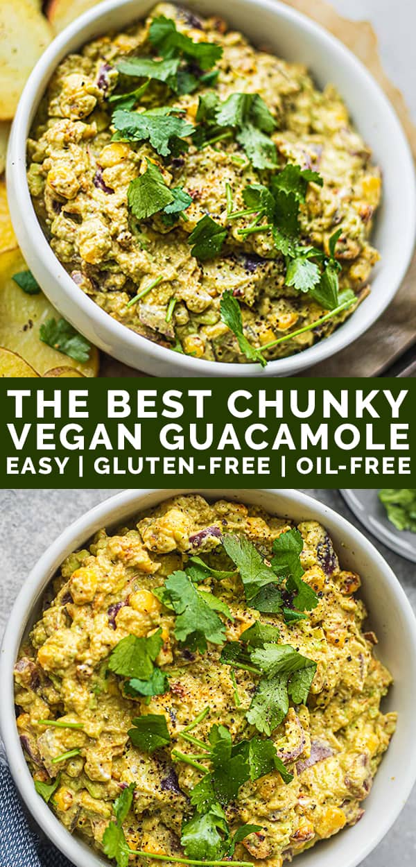 The best chunky vegan guacamole