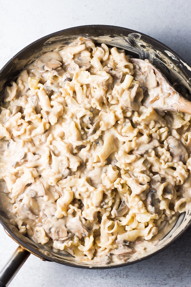 Vegan mushroom stroganoff