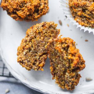 Vegan carrot muffins gluten-free