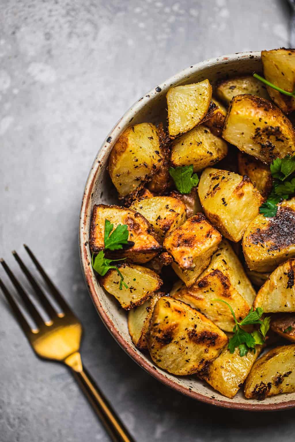 Crispy Vegan Lemon Potatoes