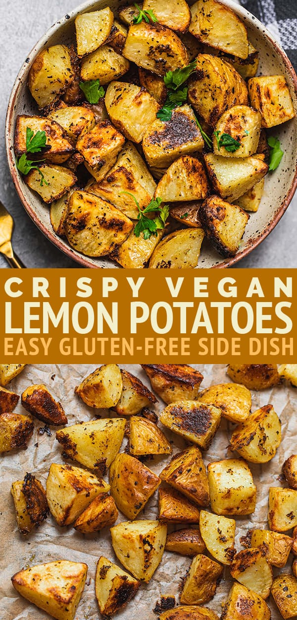 Crispy vegan lemon potatoes 