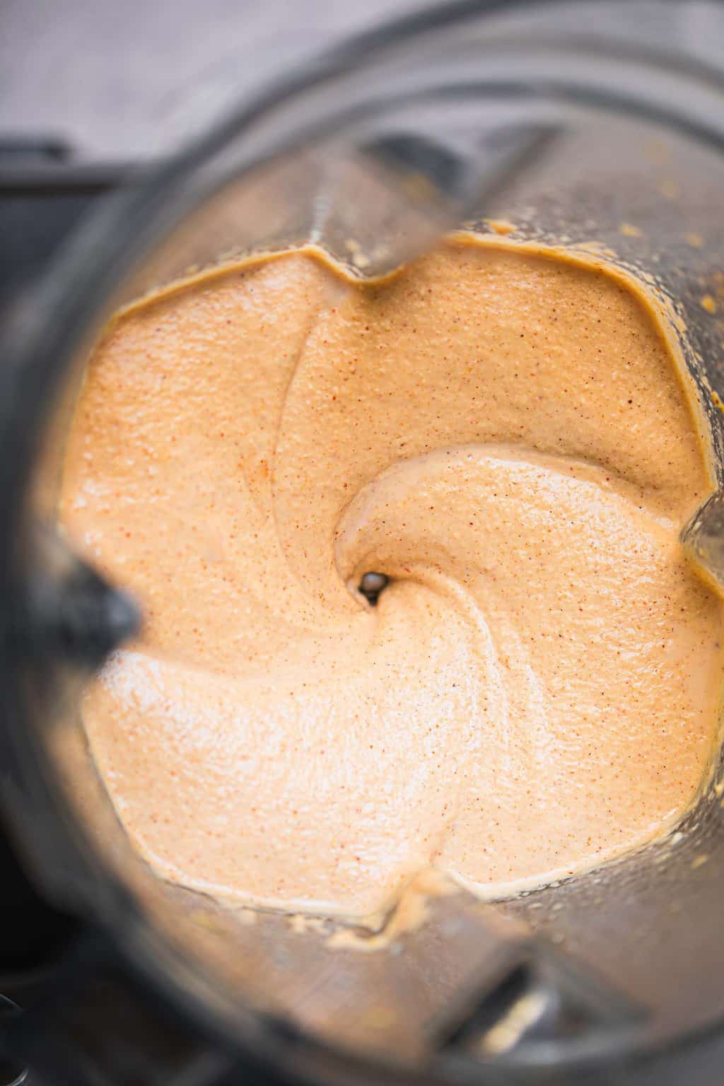 Vegan cream in a blender