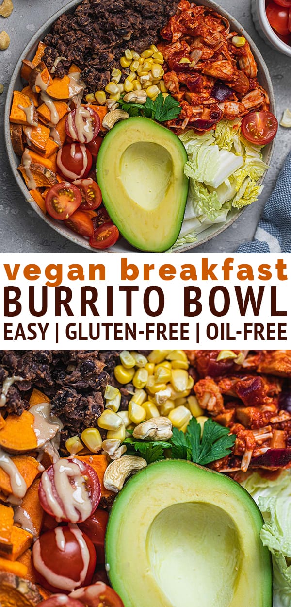 Vegan breakfast burrito bowl Pinterest