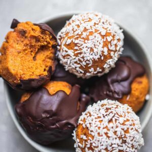 Vegan carrot cake bliss balls gluten-free oil-free