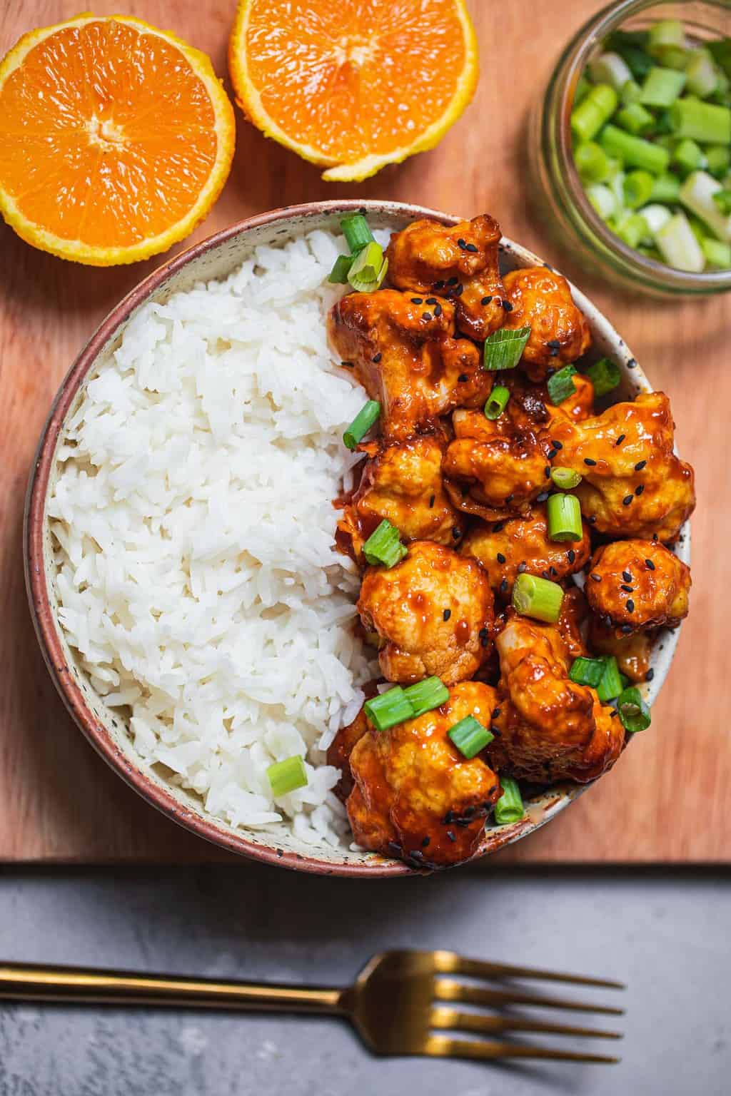 Baked Vegan Orange Cauliflower