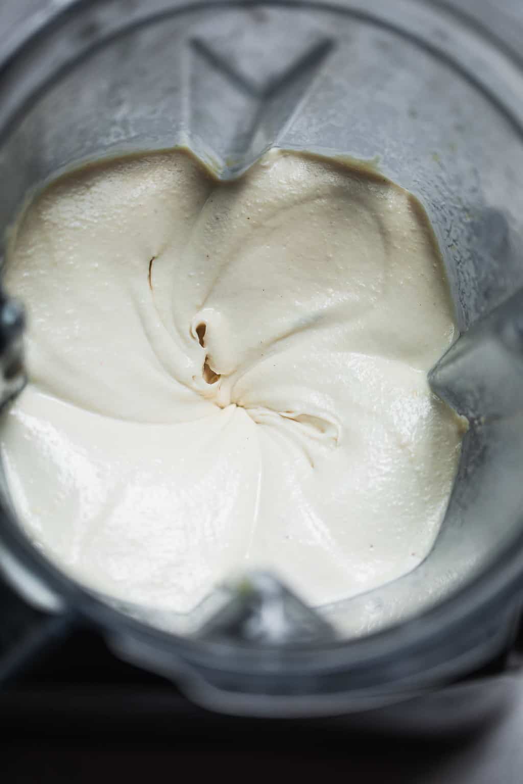 Sour cream in a food processor