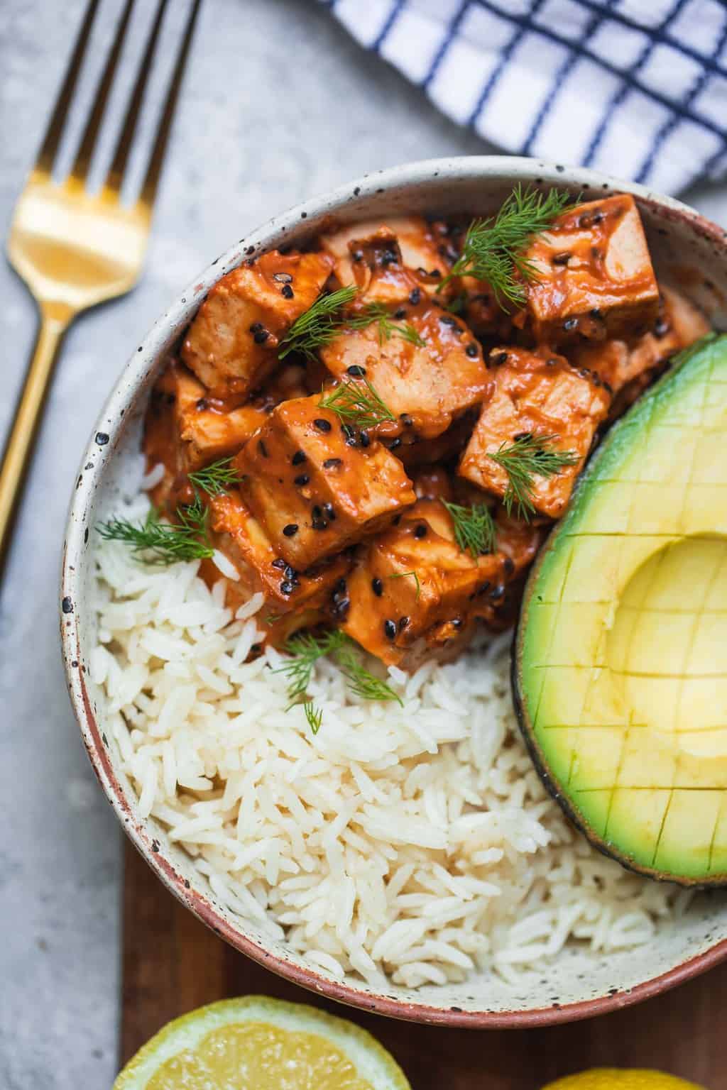 Vegan Sesame Peanut Tofu