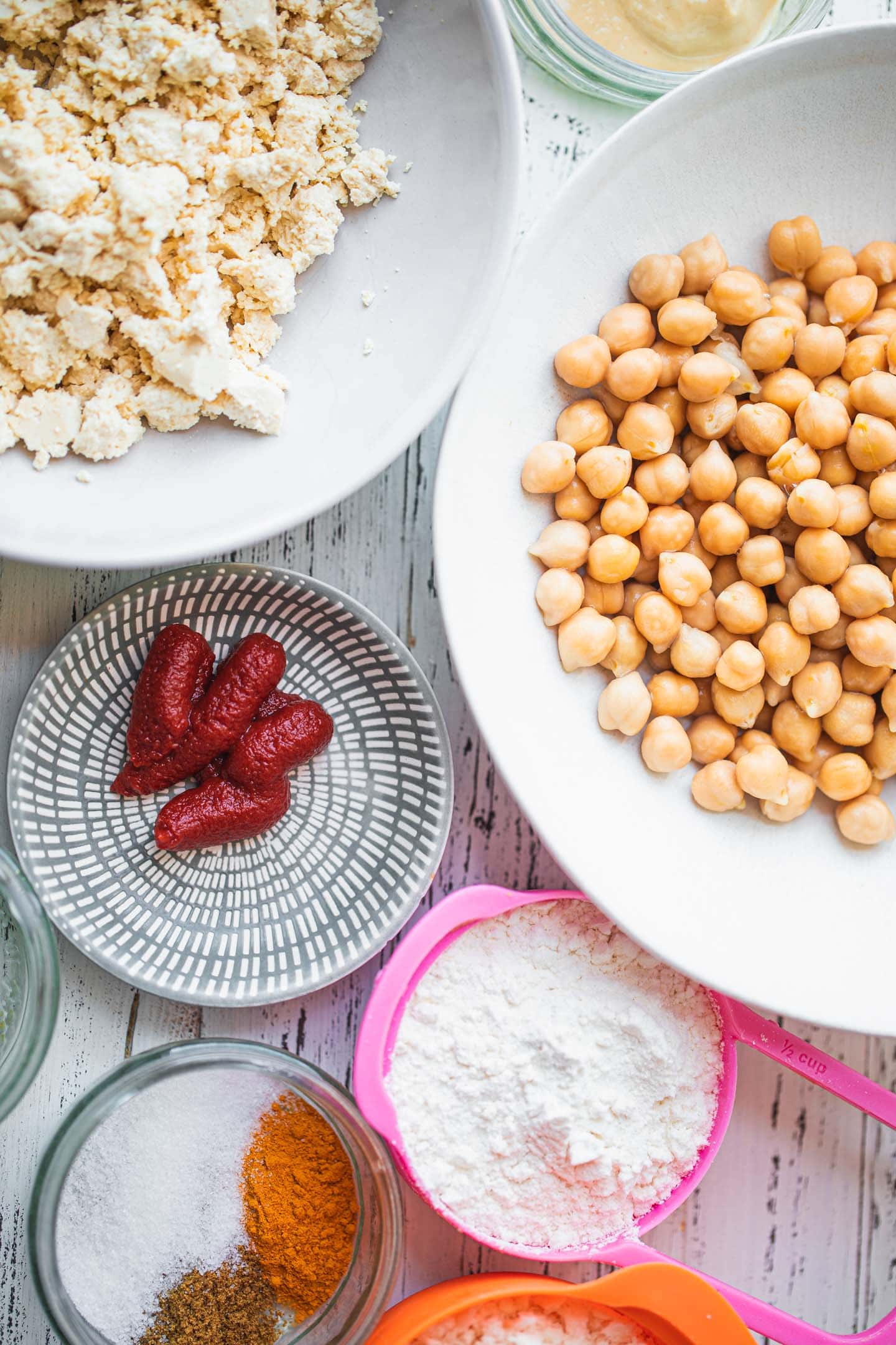 Ingredients for vegan chicken nuggets