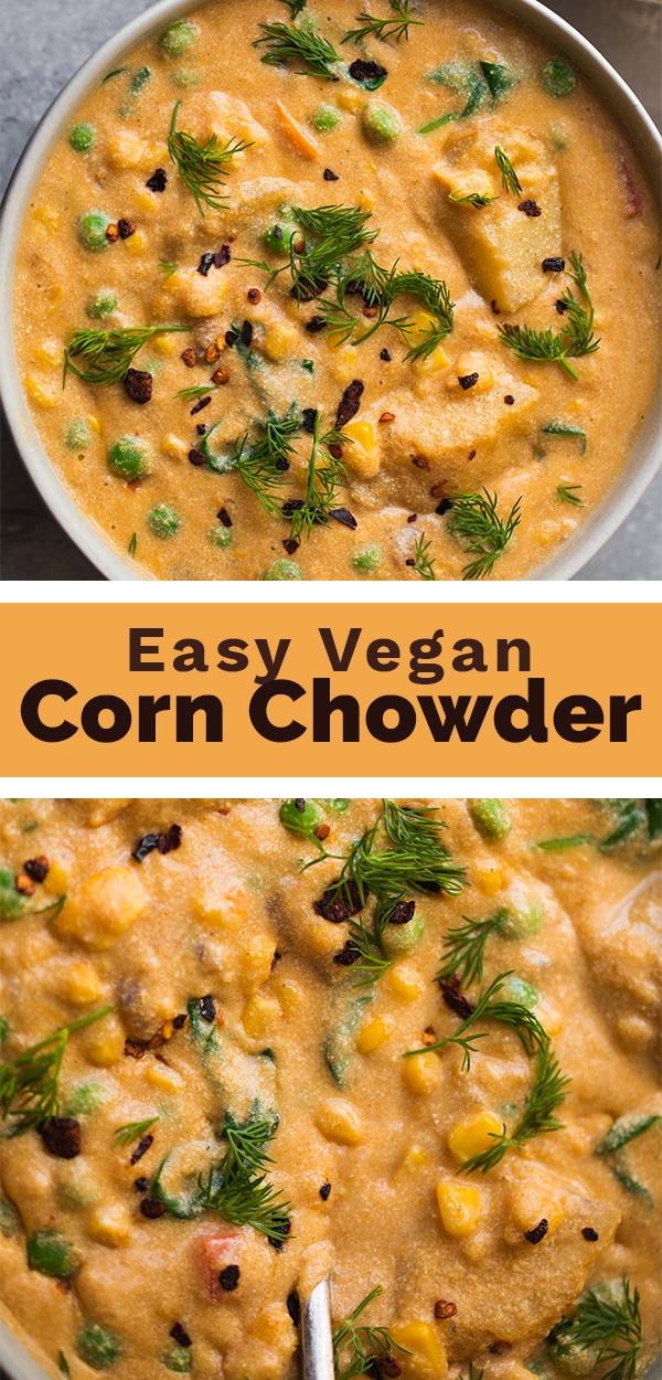 Easy vegan corn chowder