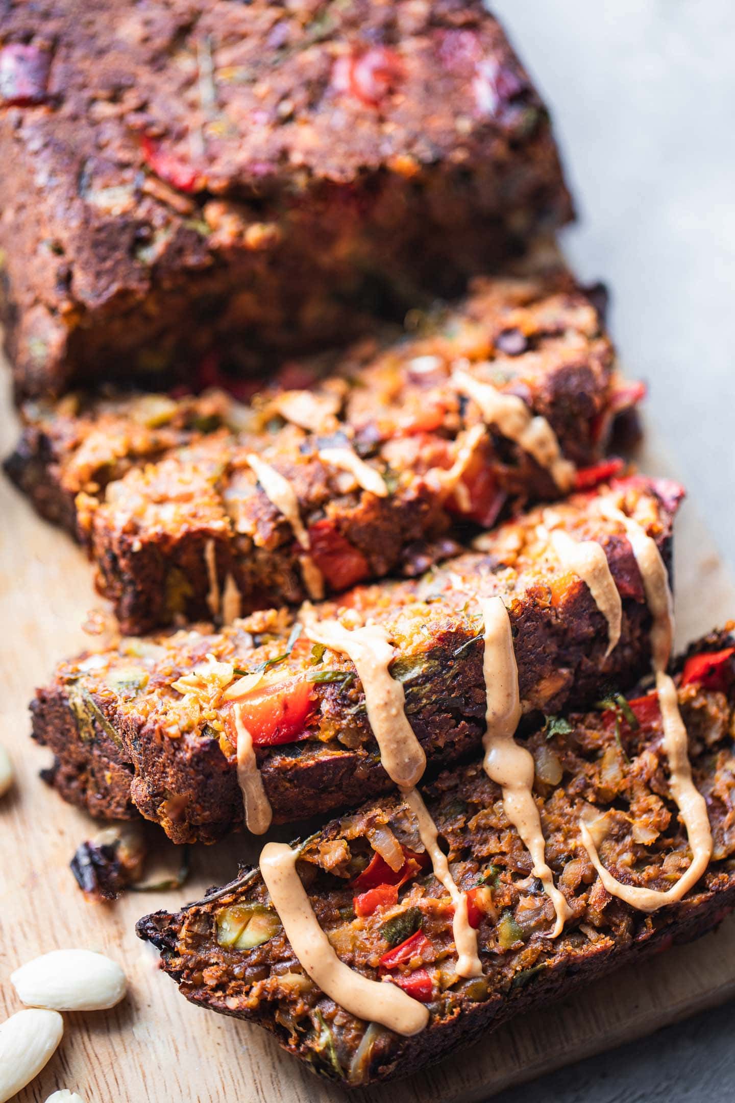 Nut roast on a wooden board 2