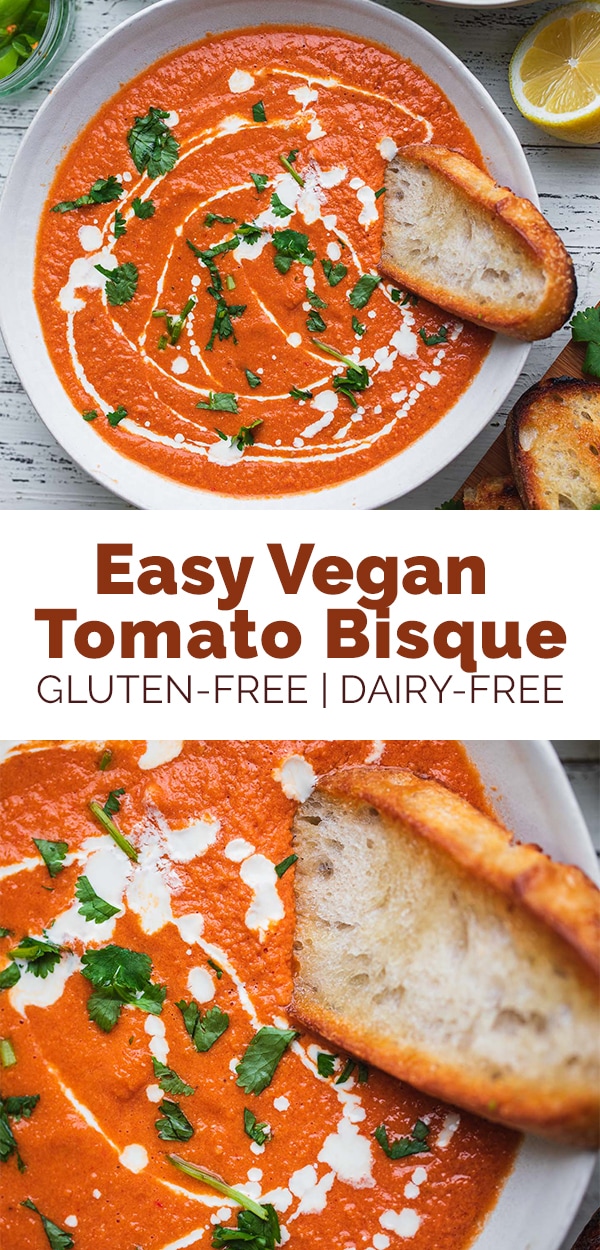 Easy vegan tomato bisque
