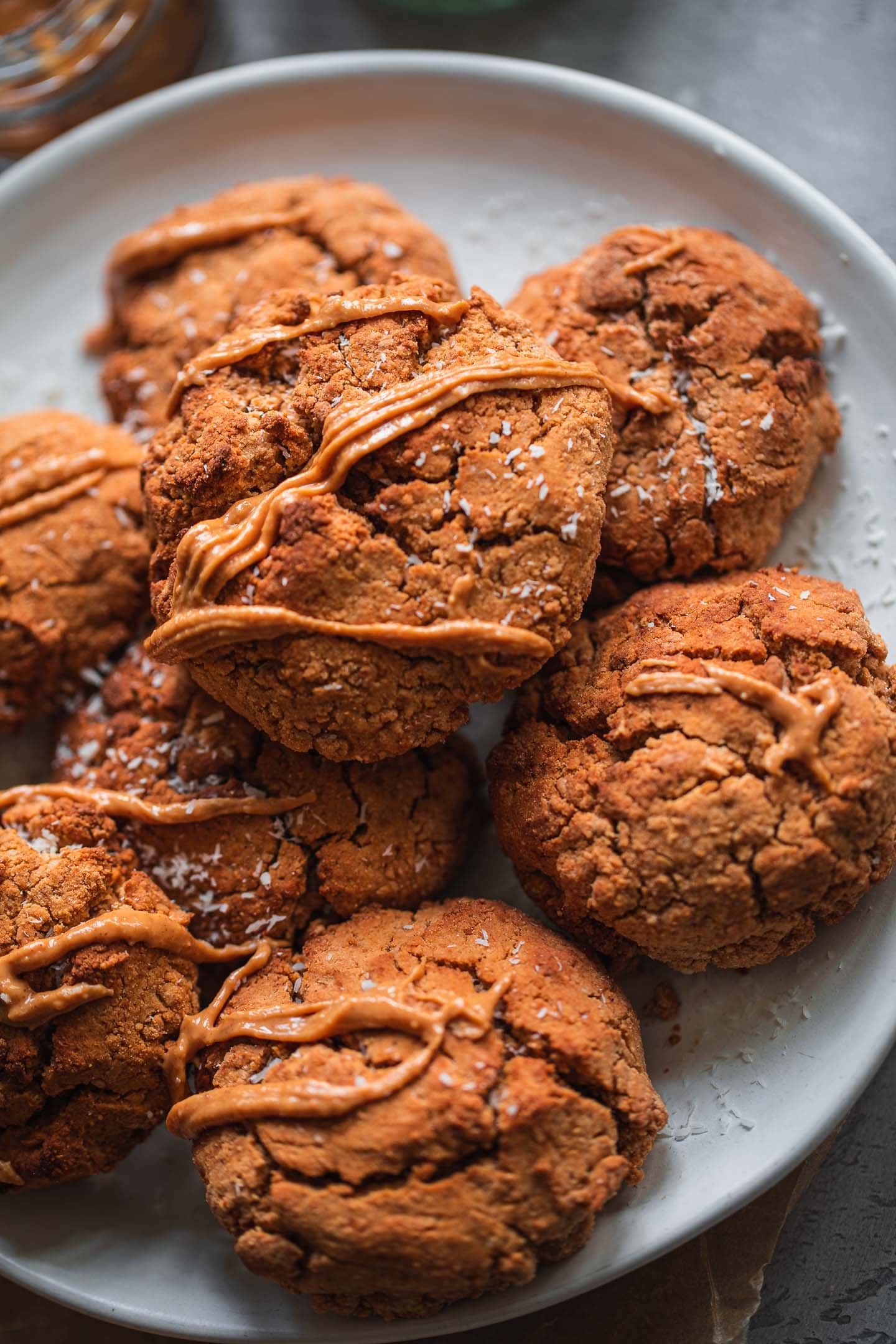 Gluten-free vegan cookies on a plate