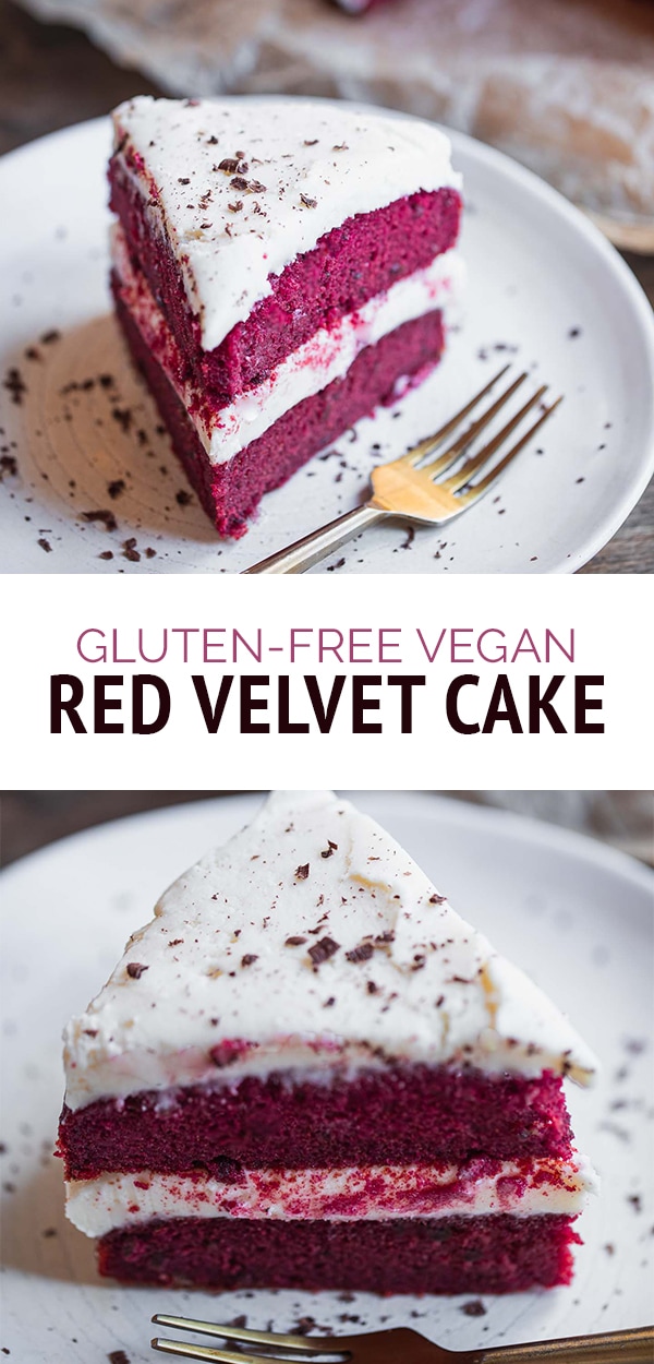 Gluten-free vegan red velvet cake
