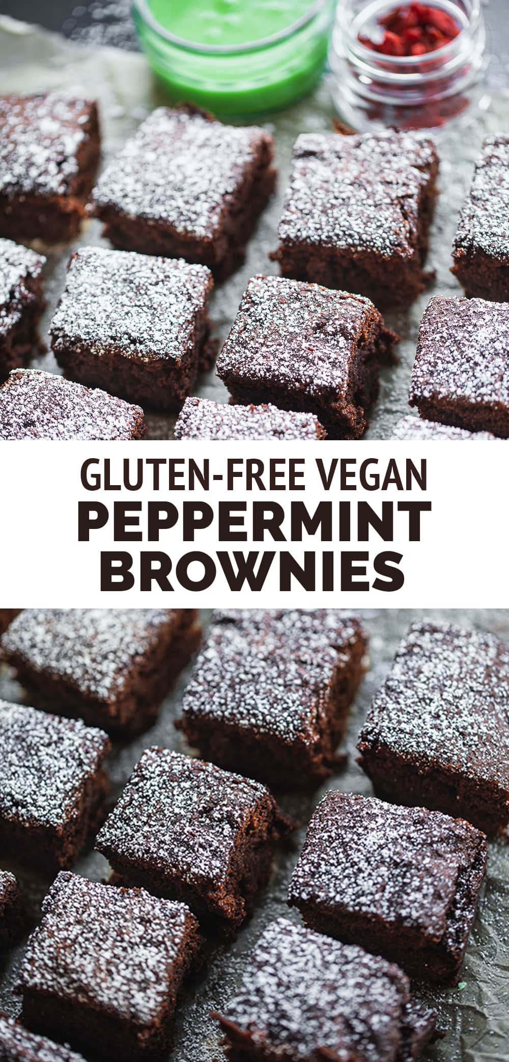 Vegan peppermint brownies gluten-free