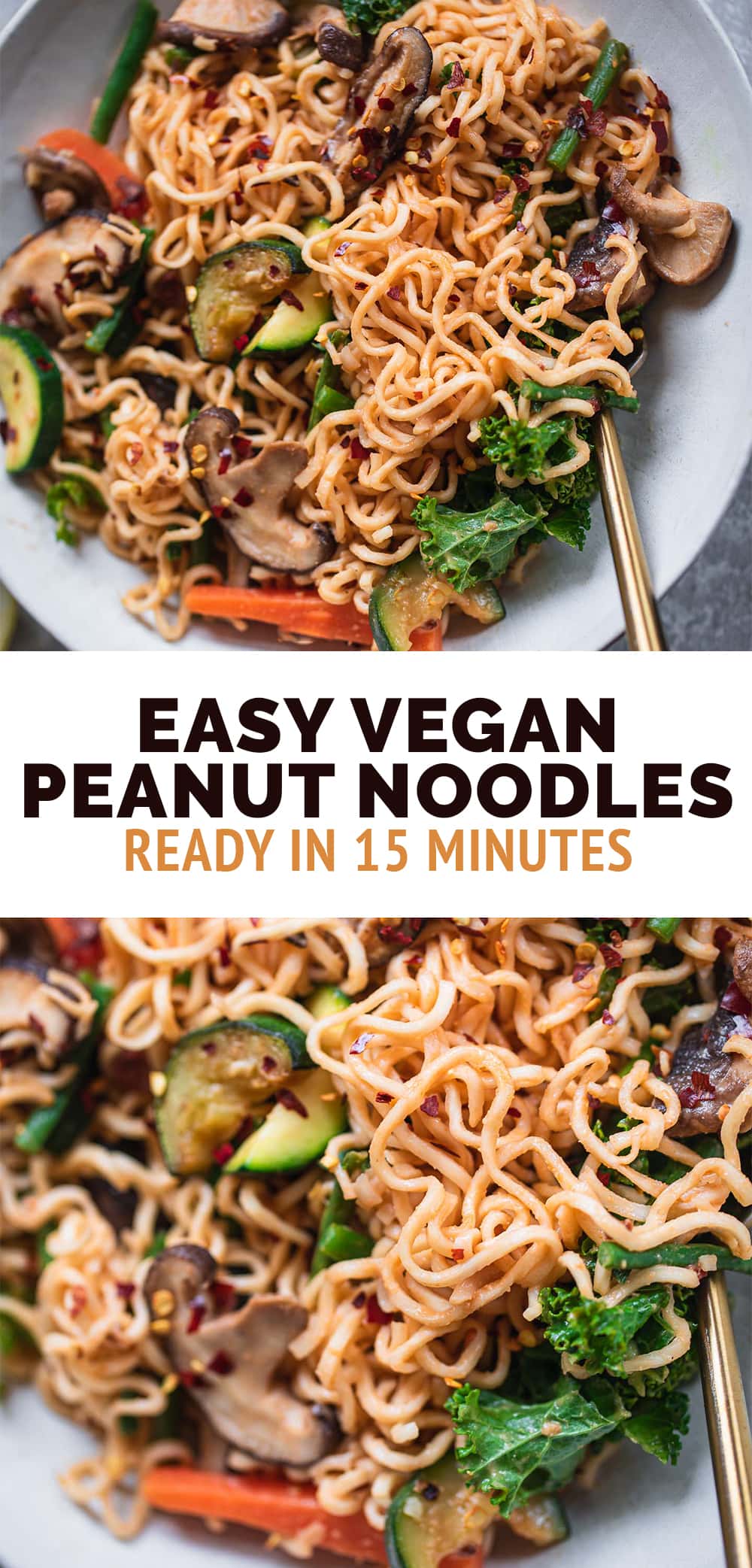 Easy Vegan Peanut Noodles | Earth of Maria