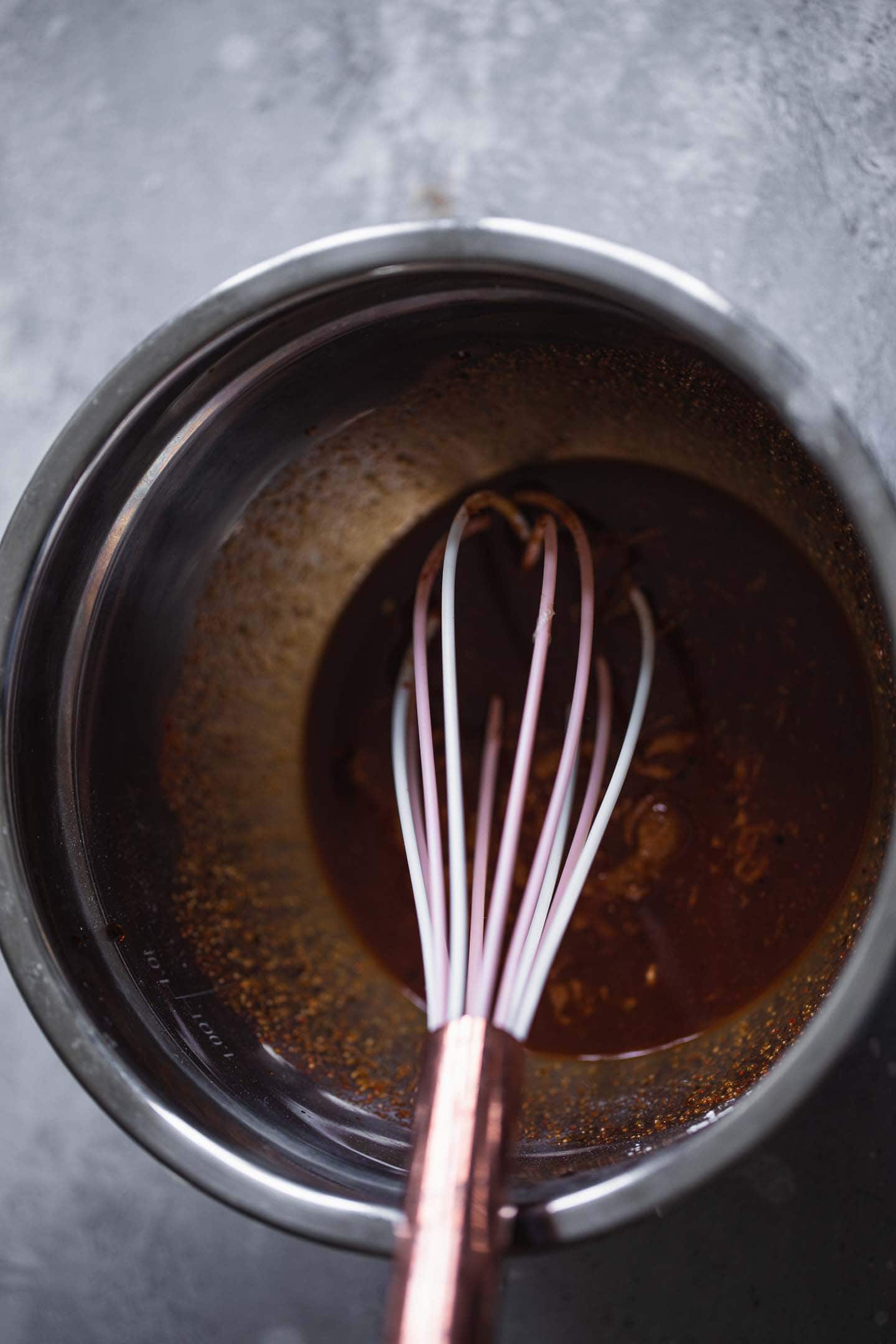 Vegan BBQ sauce in a bowl