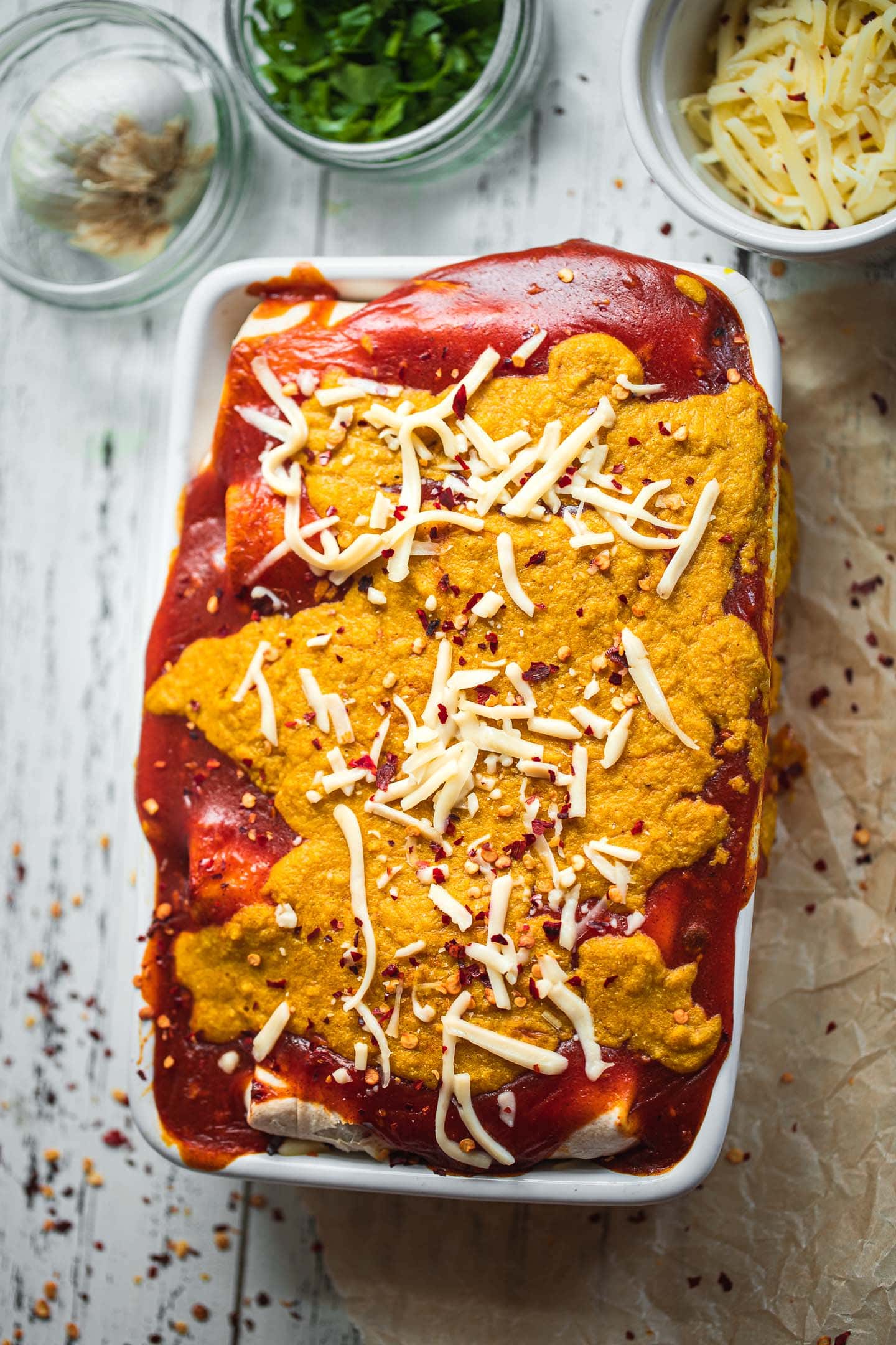 Vegan Black Bean Enchiladas