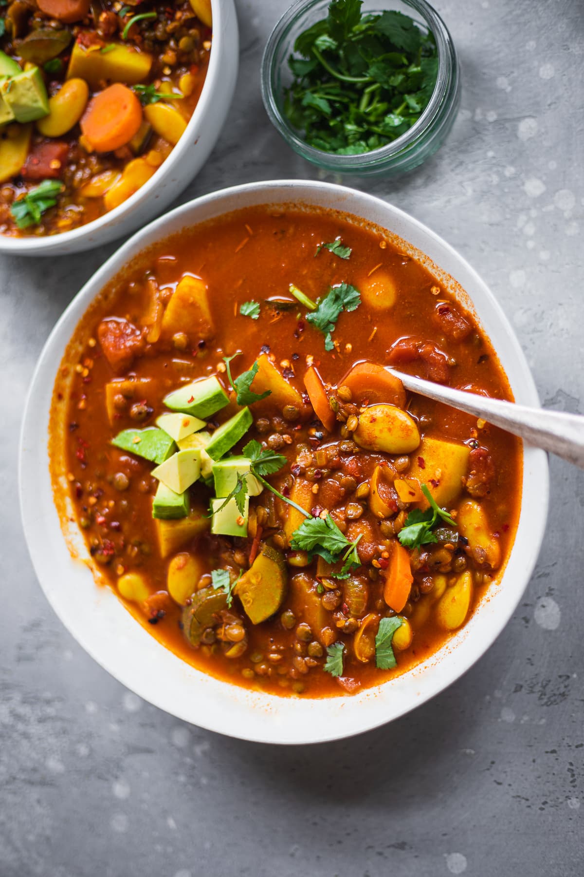 Vegan Lentil Soup With Butter Beans | Earth of Maria