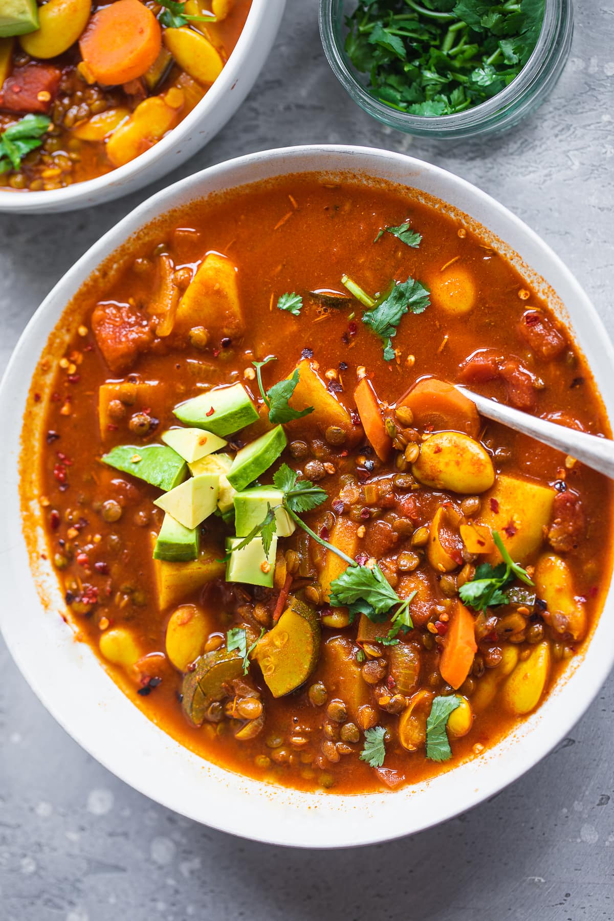 Vegan Lentil Soup With Butter Beans | Earth of Maria