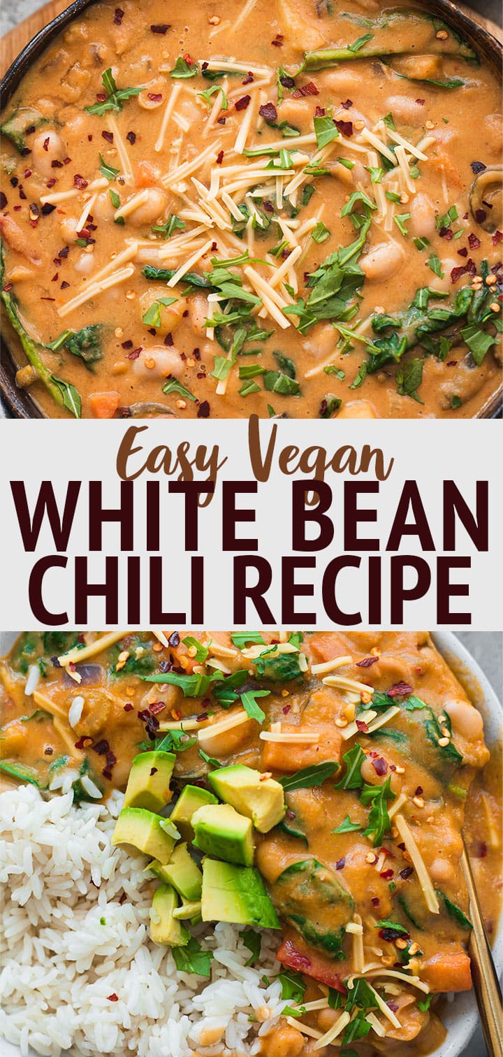 Easy vegan white bean chili recipe