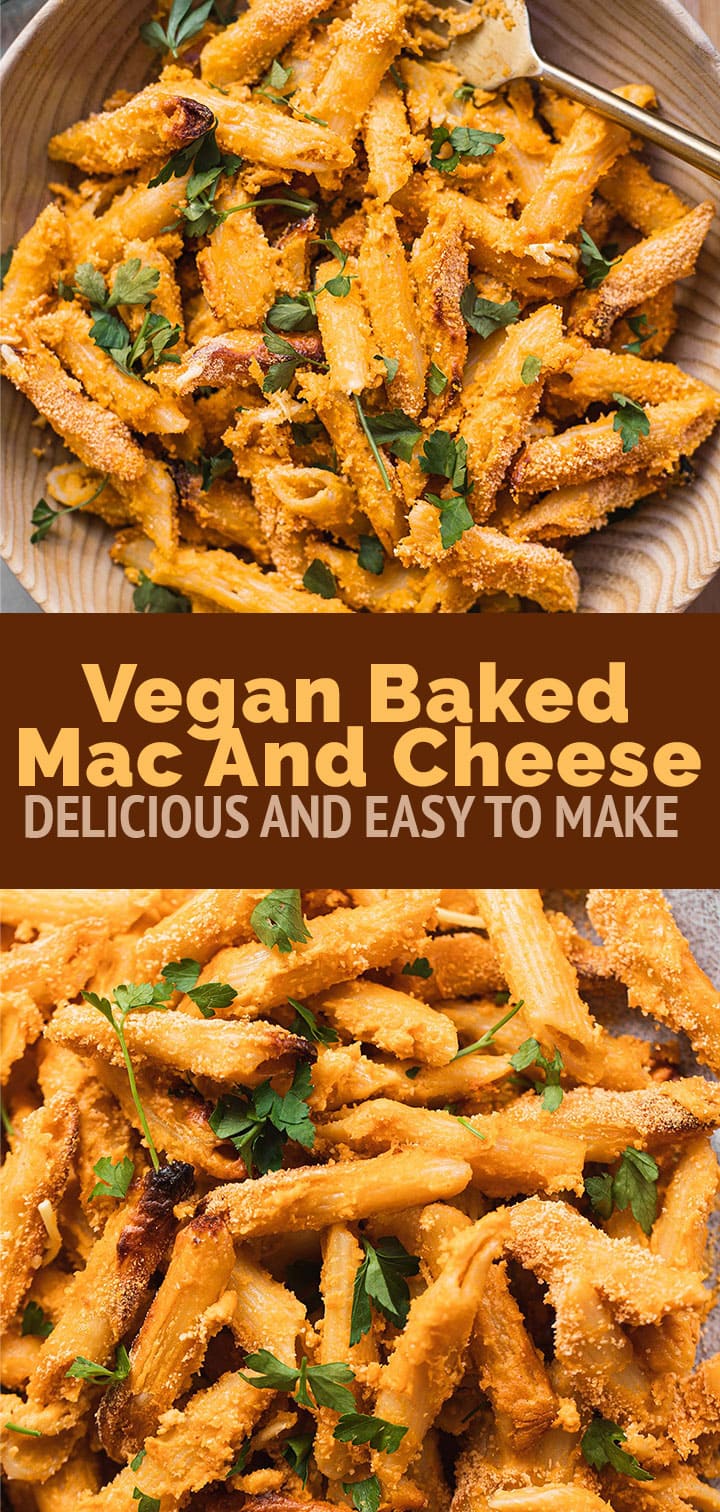 Vegan baked mac and cheese
