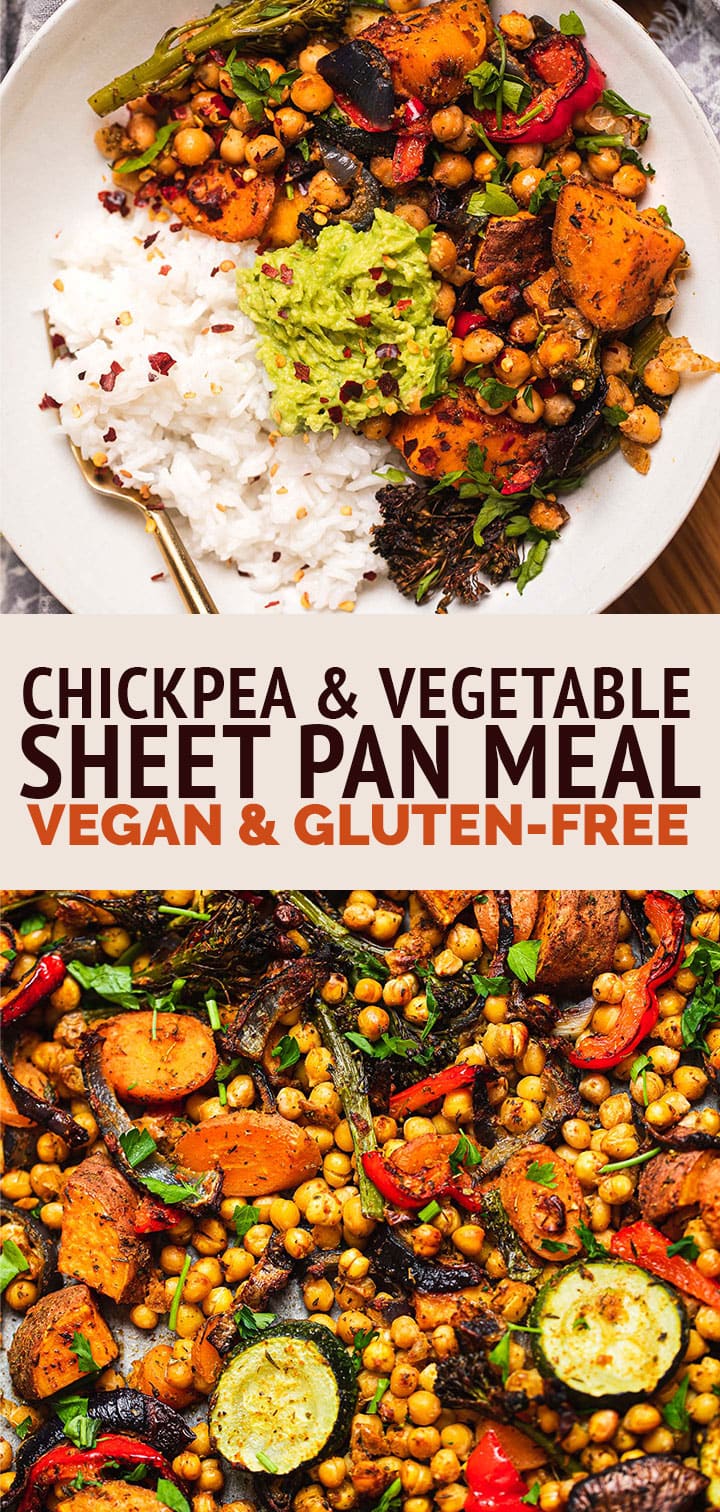 Vegetable and chickpea sheet pan dinner